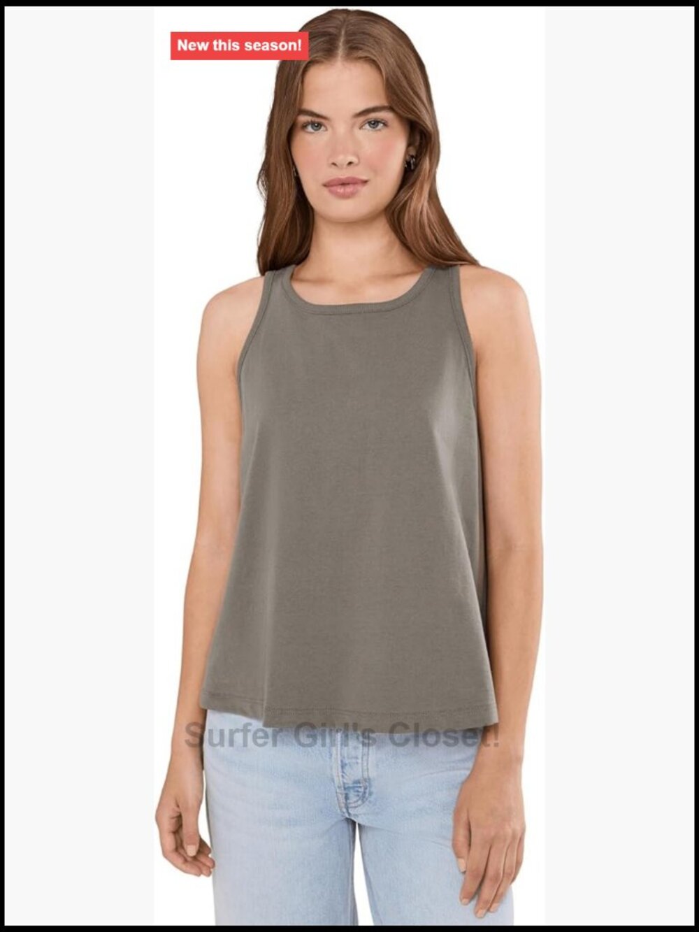 Women's Sleeveless Crew Neck Cotton Shell Tank